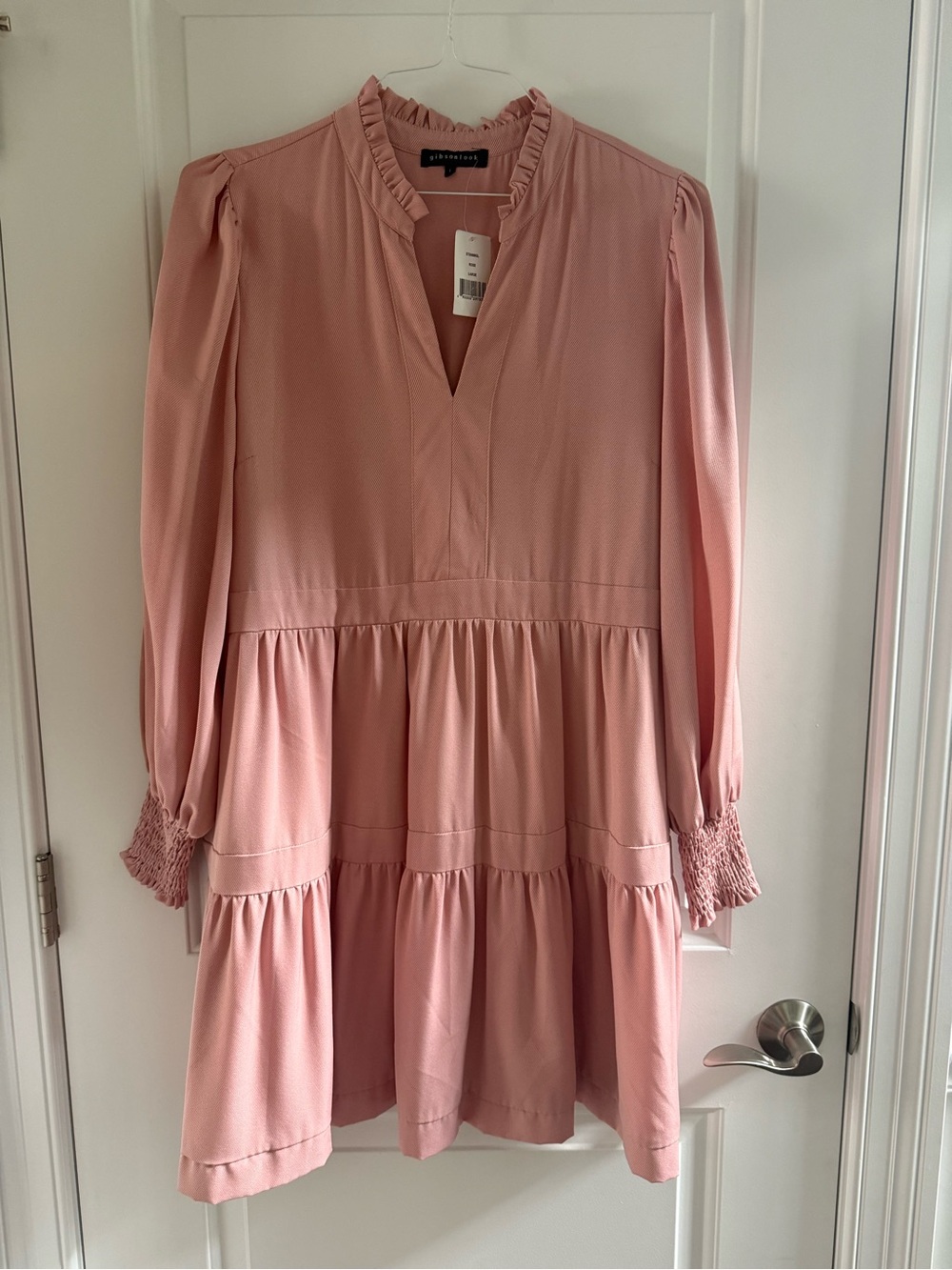 Gibson Rose Pink Ruffled Dress